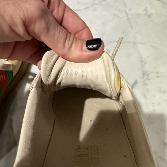 Authentic Women’s Gucci G74 Web Low Sneakers in Oatmeal - Picture 10 of 16